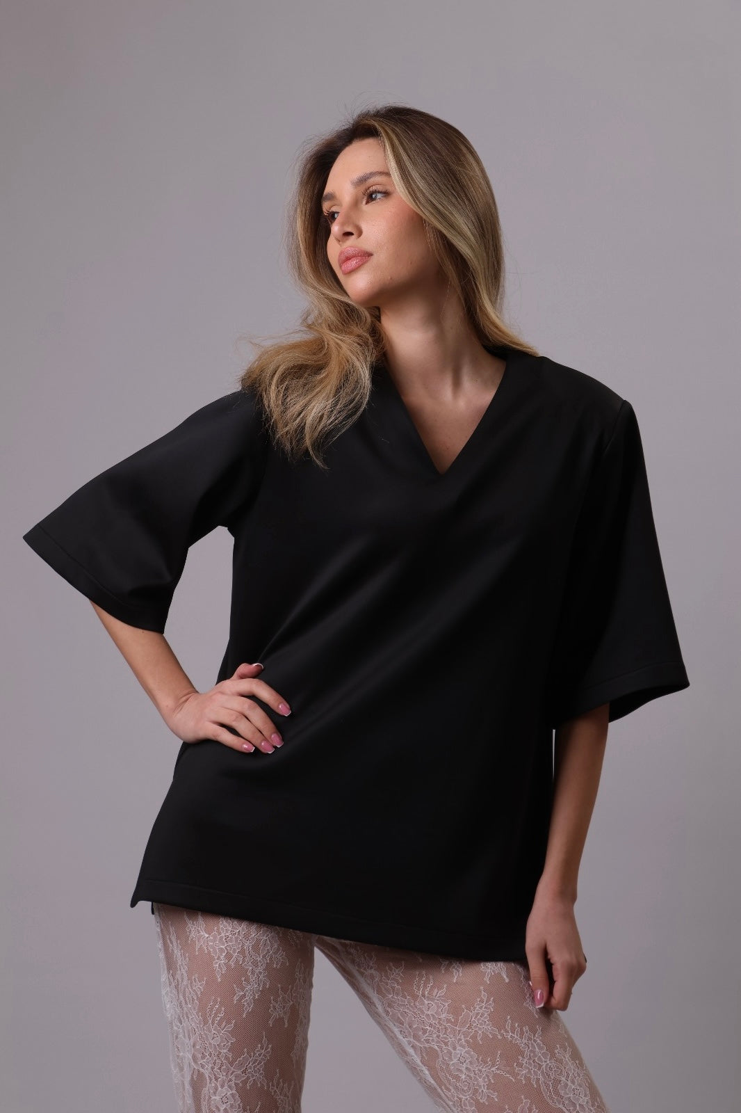 Ronda V-neck Scuba Top