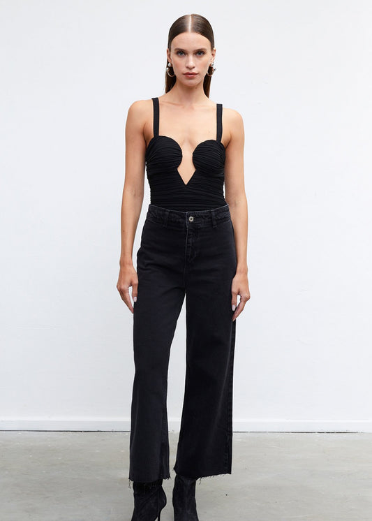 Havana V-cut bodysuit