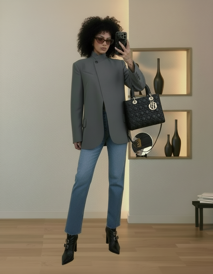 Oyi Asymmetrical Blazer