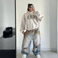 Alesta Baggy Brown Wash Denim