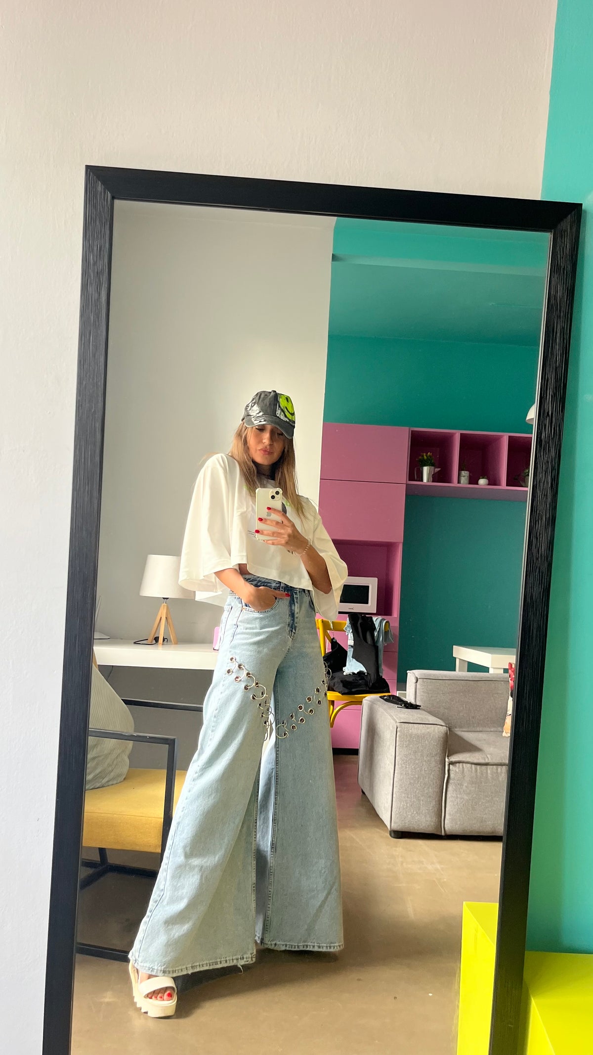 Liepa Wide Leg Denim Jeans
