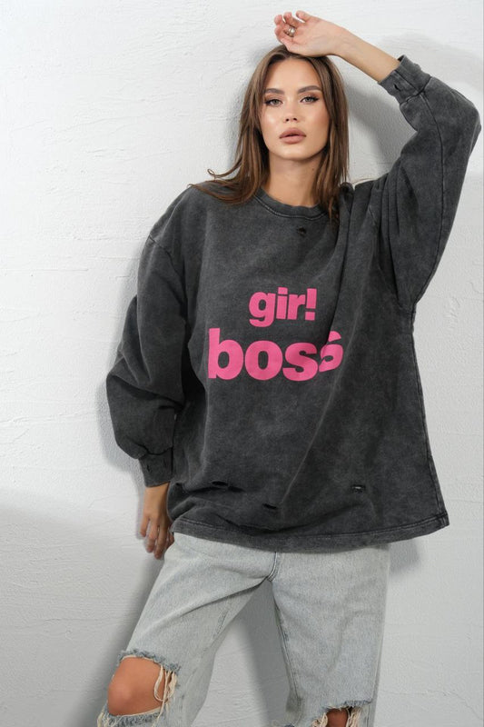 Girl Boss Oversized Sweatshirt