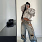 Alesta Baggy Brown Wash Denim