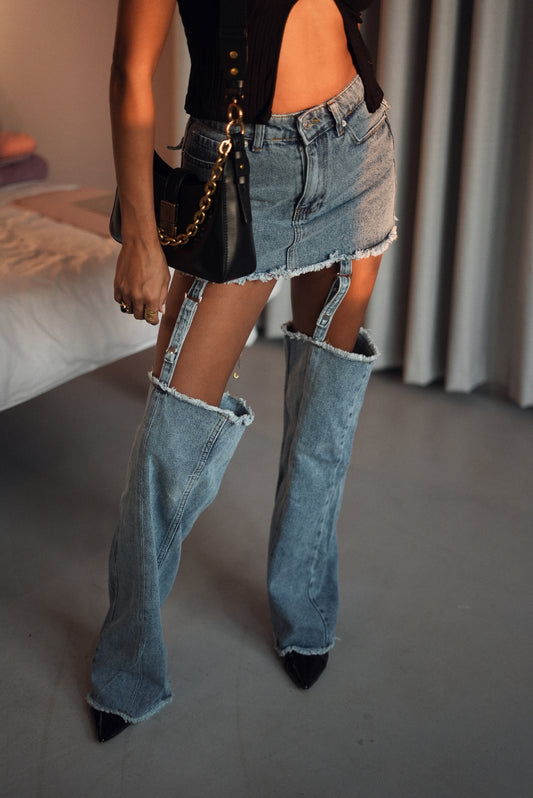 Janice Denim Skirt - Pants
