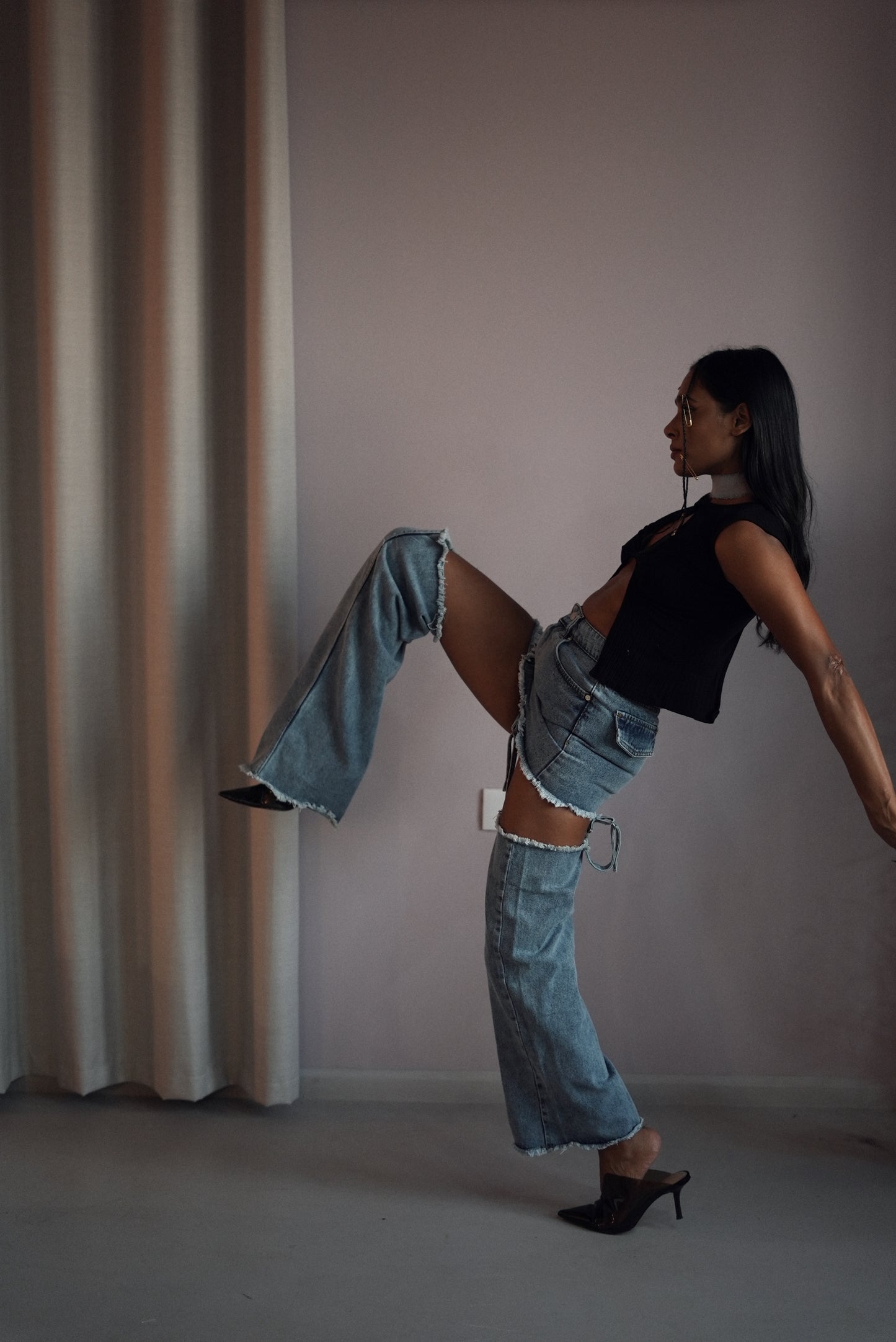 Janice Denim Skirt - Pants
