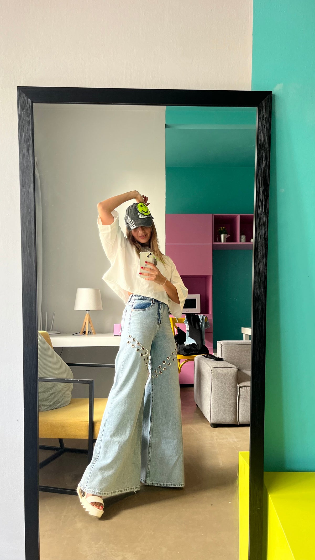 Liepa Wide Leg Denim Jeans