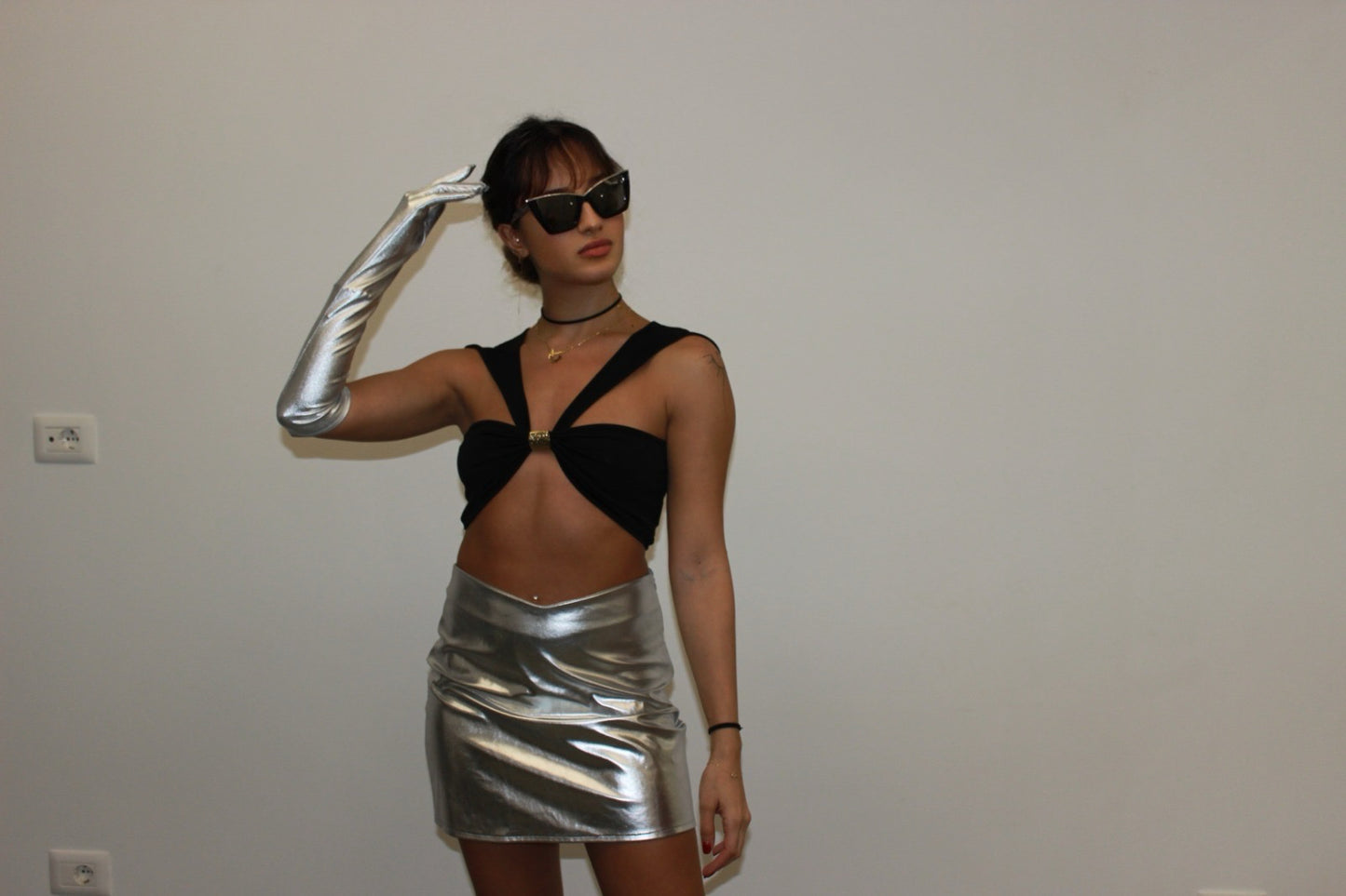 Metallic Mini Skirt