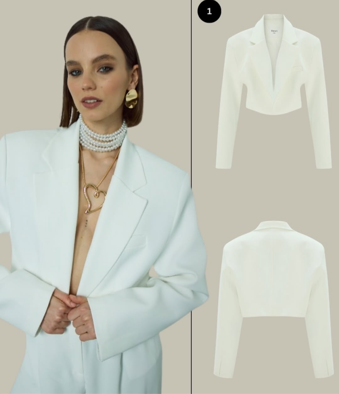 Mexico Premium Cropped Blazer