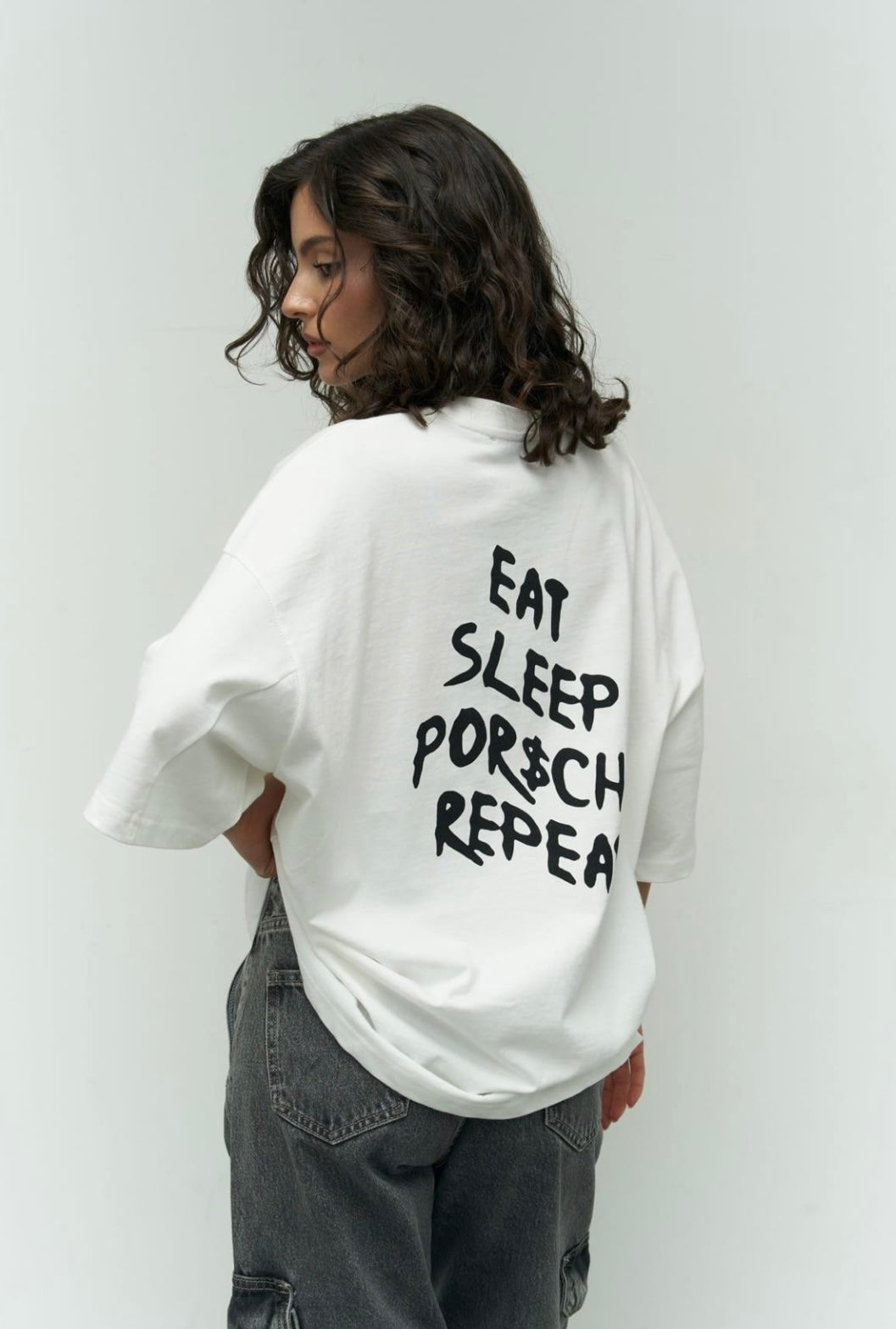 Eat Sleep Porsche Repeat Oversized Tee