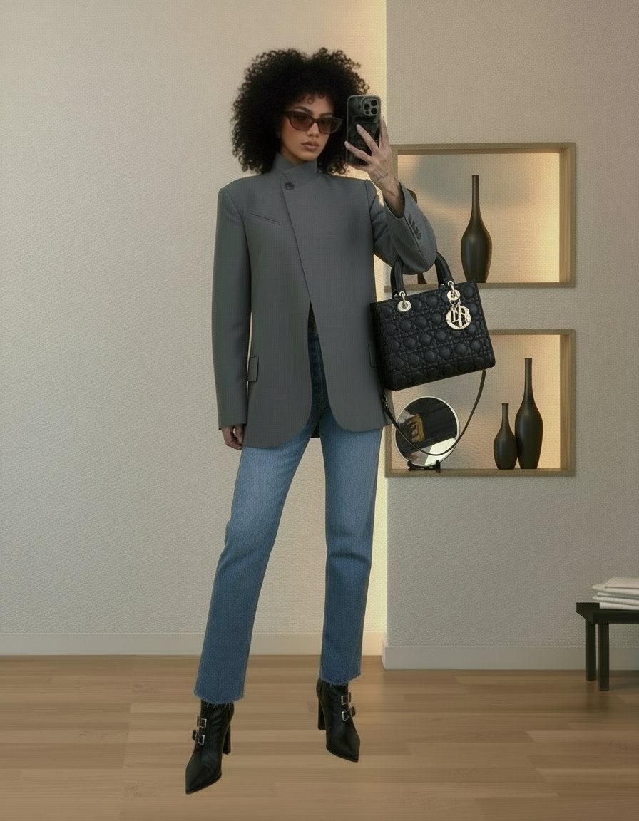 Oyi Asymmetrical Blazer