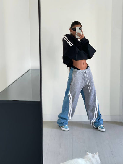 Vana Denim detail Sweatpants