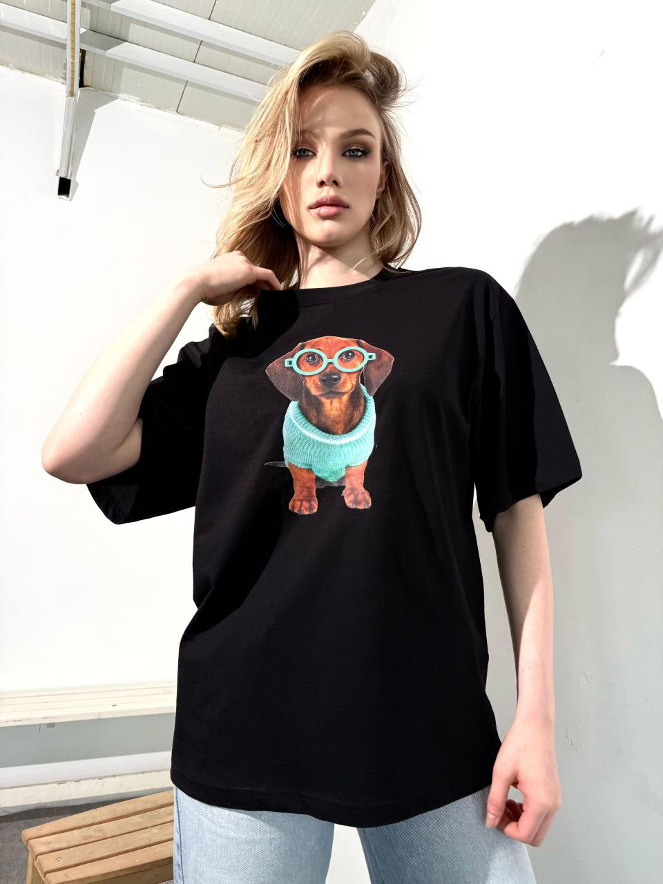 Stylish Dog Oversized Tee