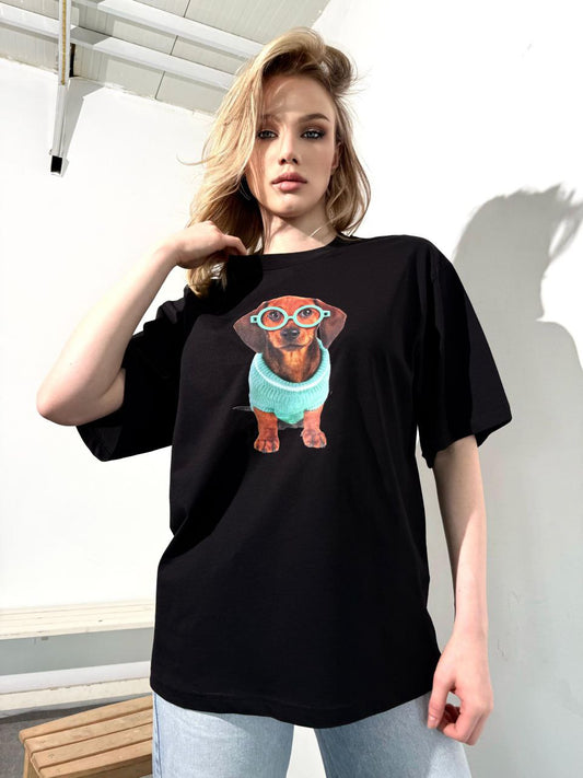 Stylish Dog Oversized Tee