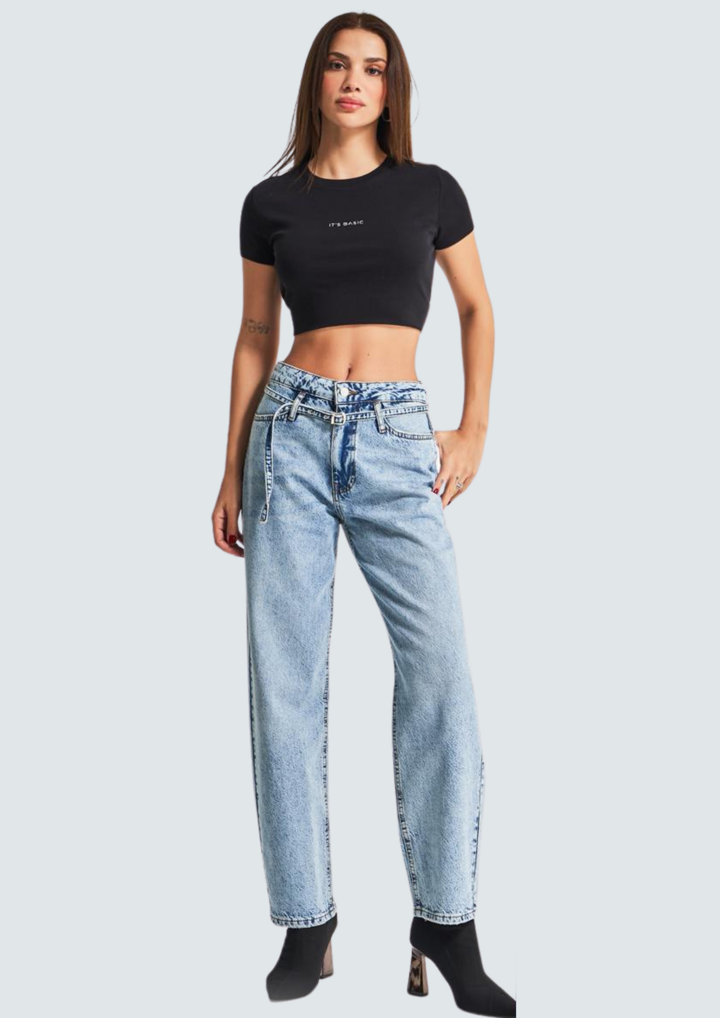 Loreto Denim with belt detail