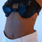 Buckled Faux Leather Bra