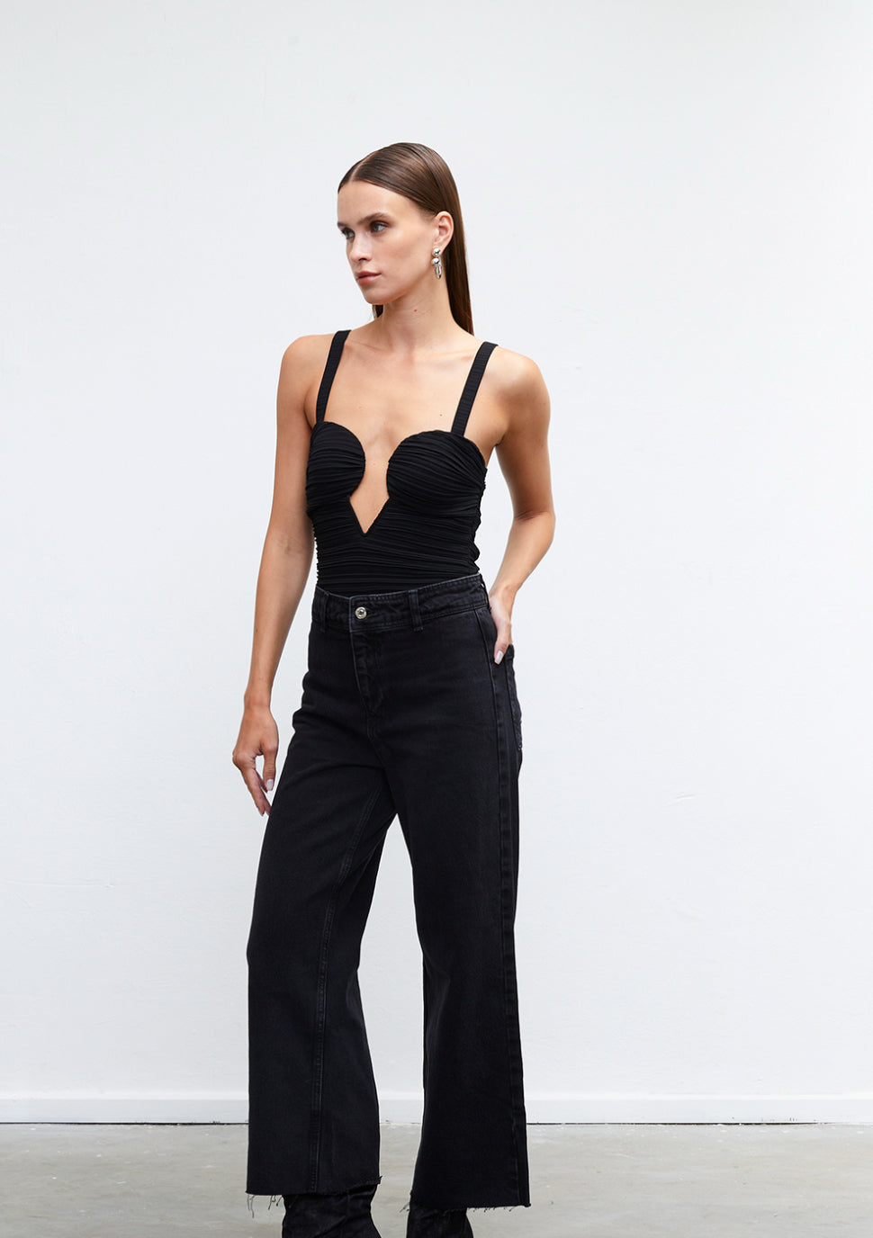 Havana V-cut bodysuit