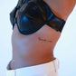 Buckled Faux Leather Bra