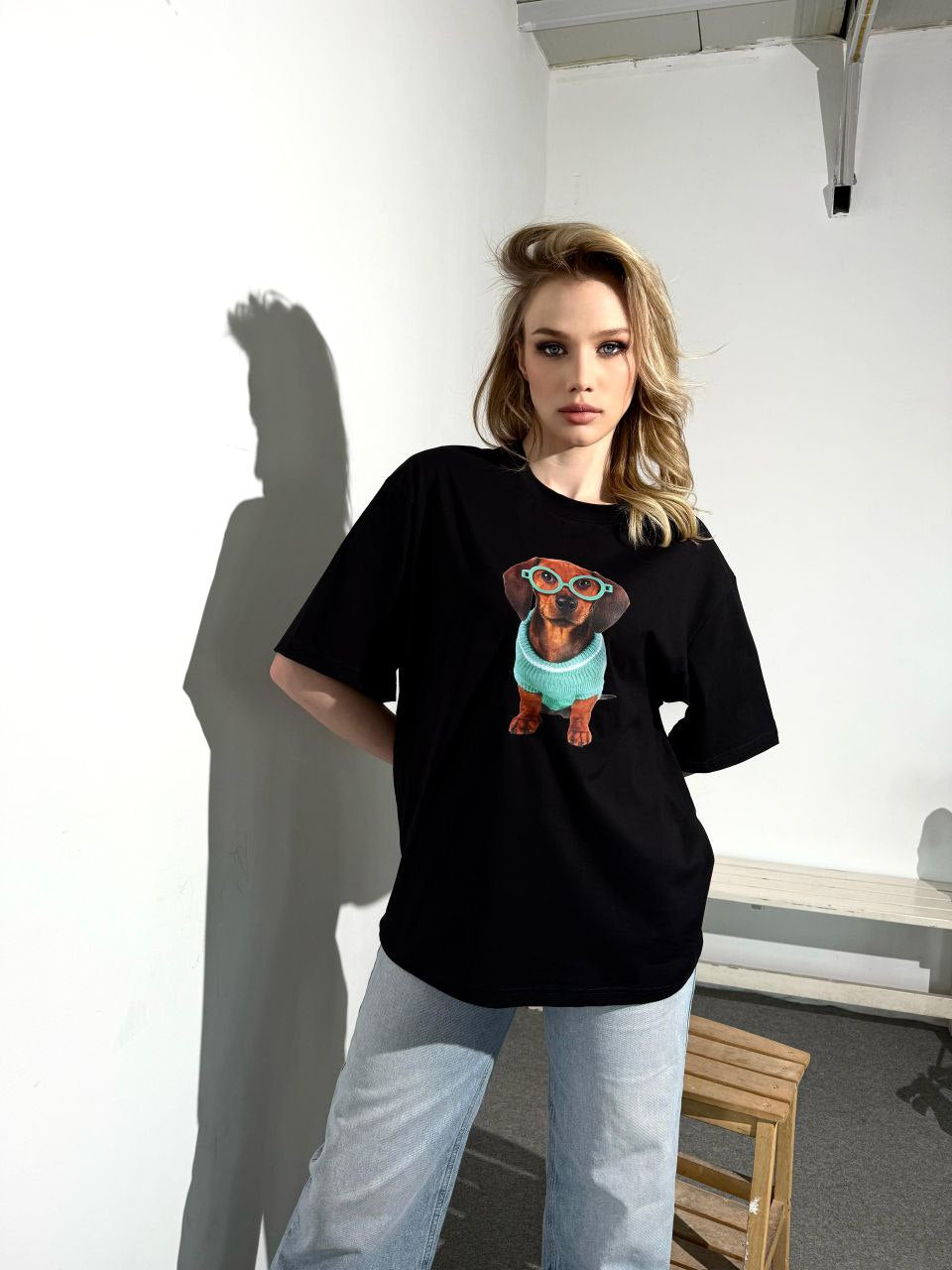 Stylish Dog Oversized Tee